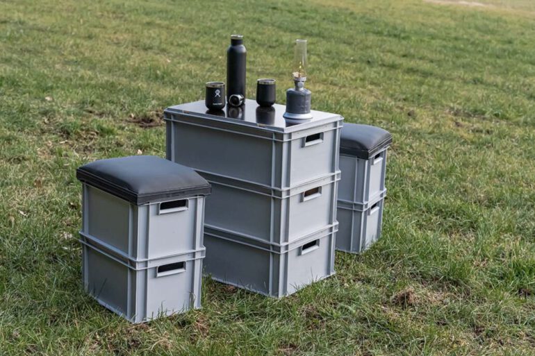 Eurobox als Tisch