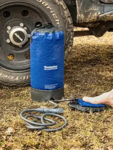 Campningduschen mit Druckluft