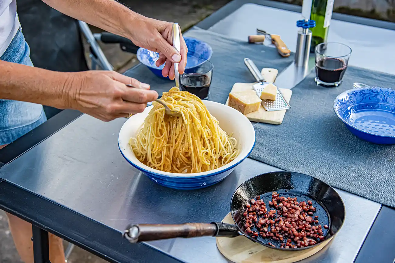 Zubereitung Spaghetti Carbonara