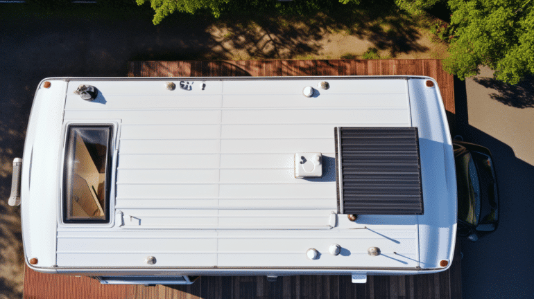 Dach kontrollieren beim Einwintern von Wohnmobil und Campervan
