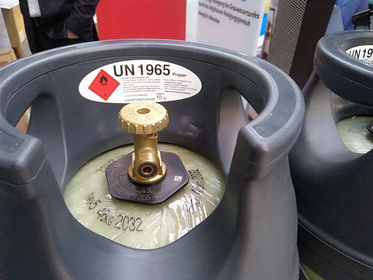 Innovative UN 1965 Zulassung für Composite Gasflasche für Wohnmobile