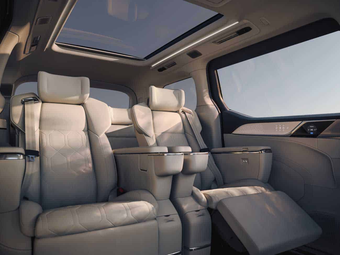 Der Innenraum des neuen Van von Volvo mit Elektroantrieb