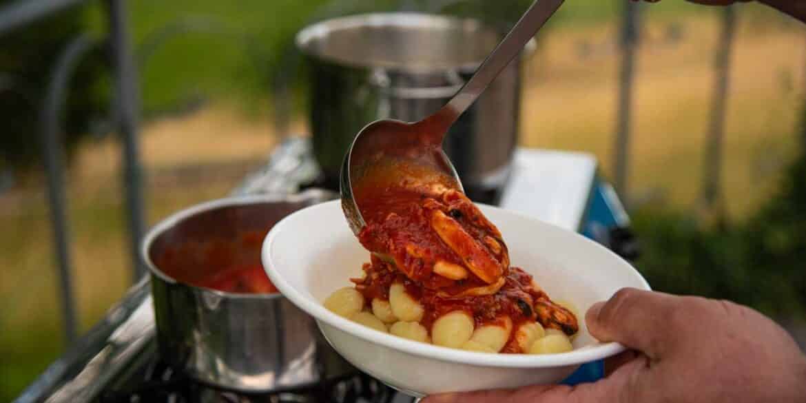 Camping-Rezept Gnocchi mit Meeresfrüchten