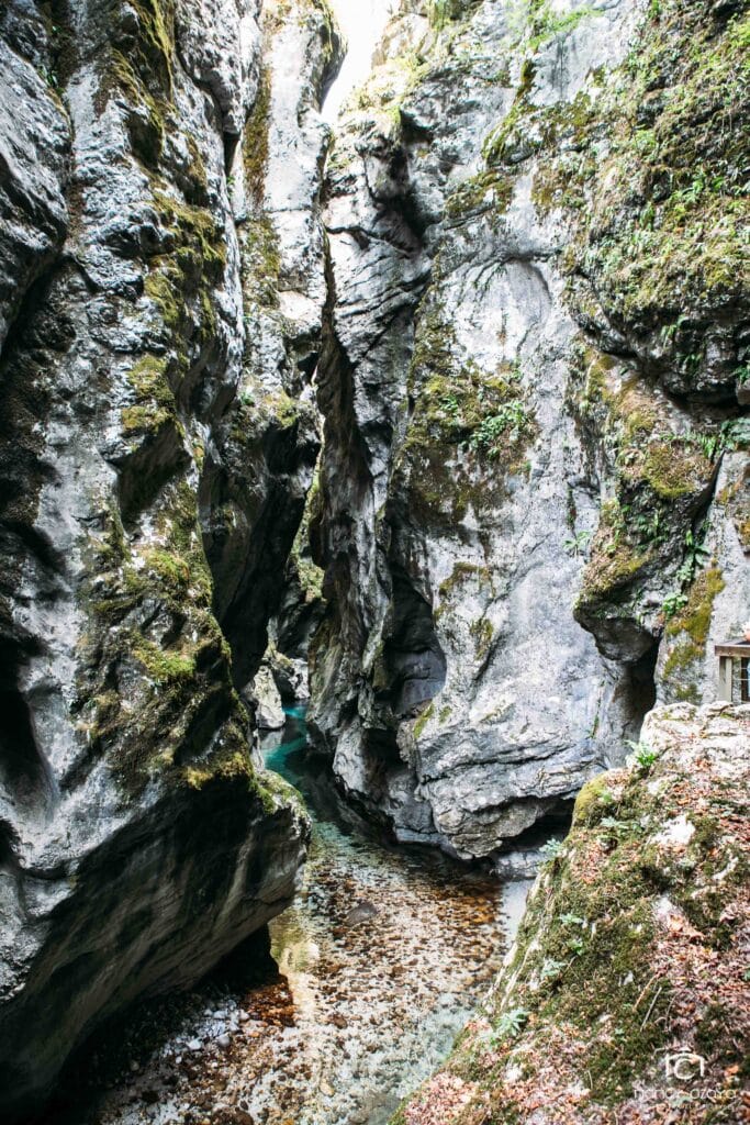 die Tolmin-Klamm im Soča-Tal in Slowenien 