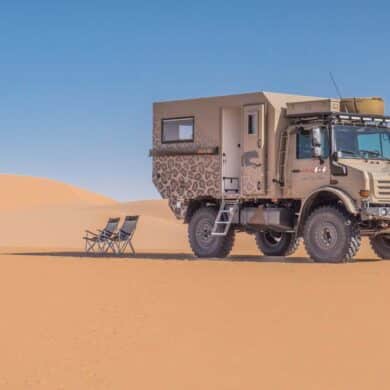 Der Unimog als Wohnmobil für die Wüste