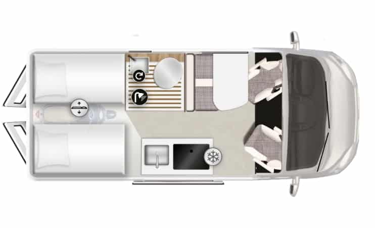 Grundriss des Campervans