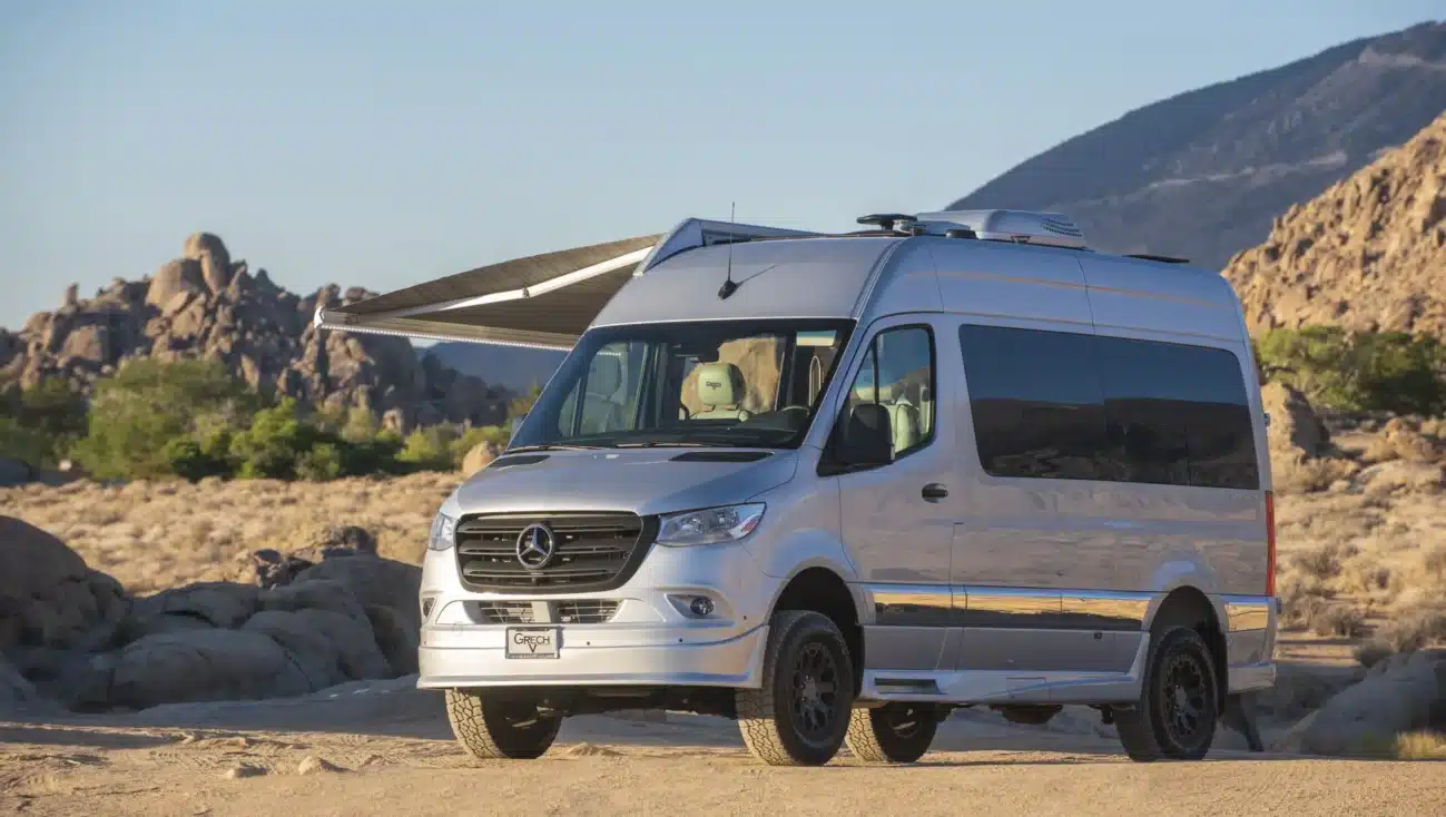 Campervan im Gelände