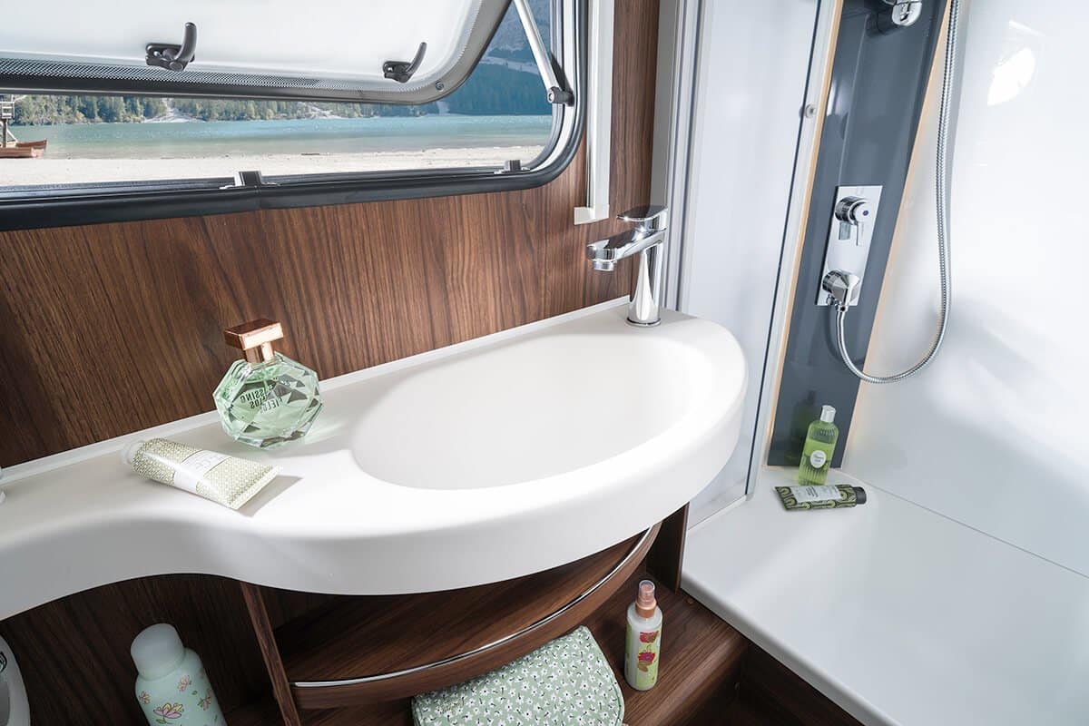 Waschbecken im Wohnwagen