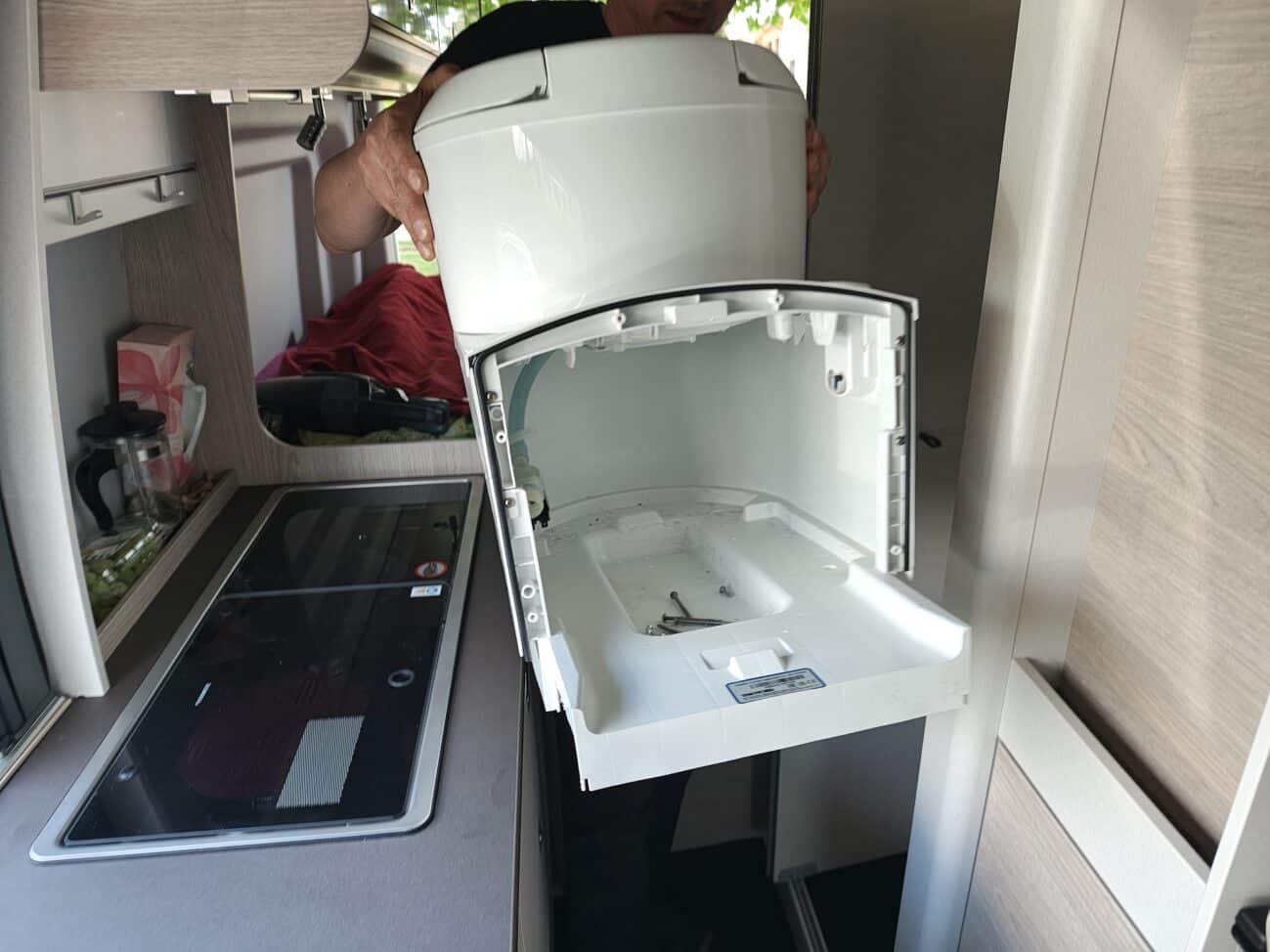 Entfernung der Kassettentoilette