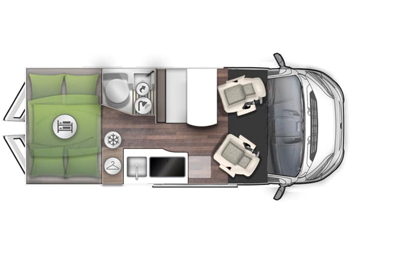 Grundriss des Campervans
