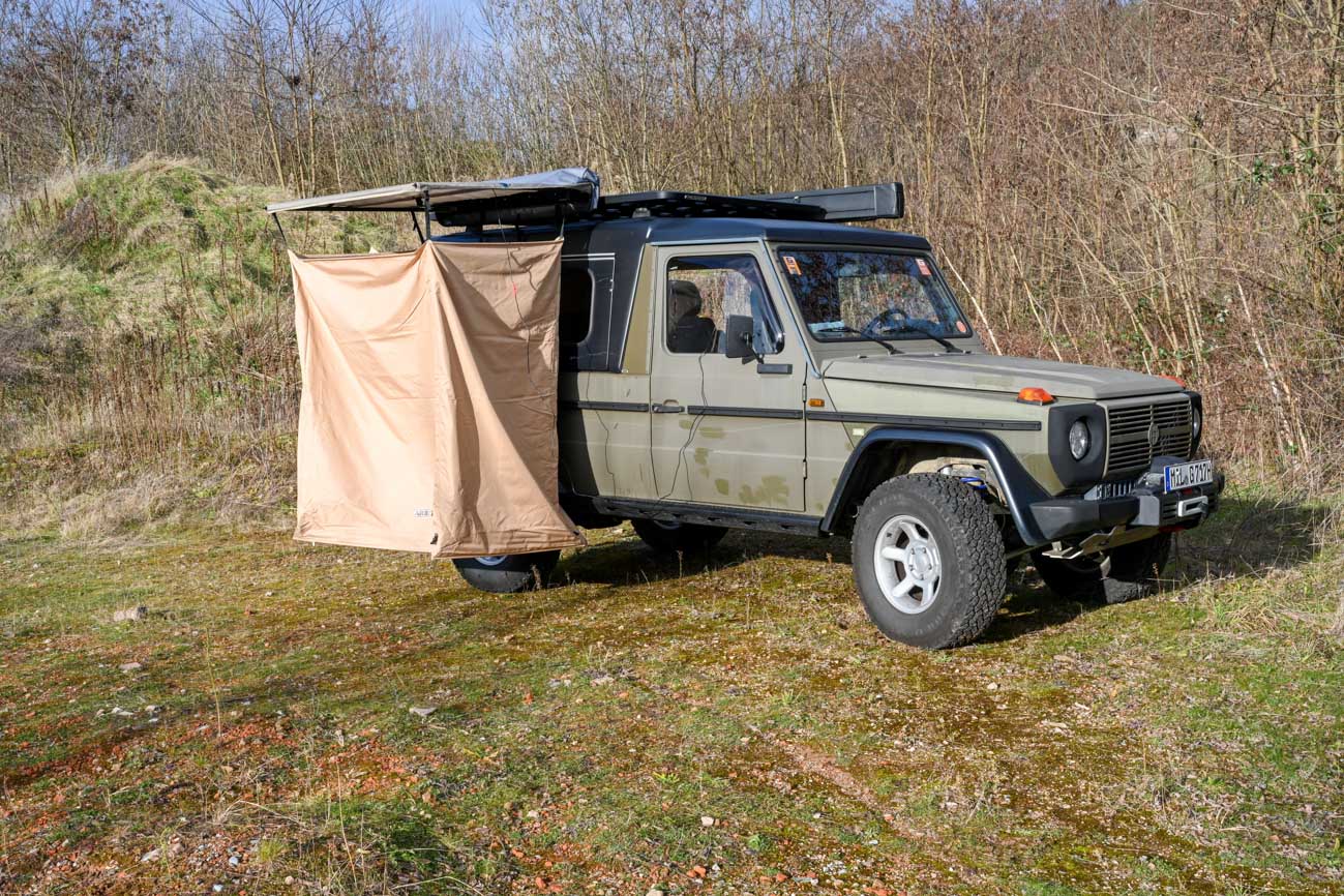Duschzelt am Camper montieren - so geht´s
