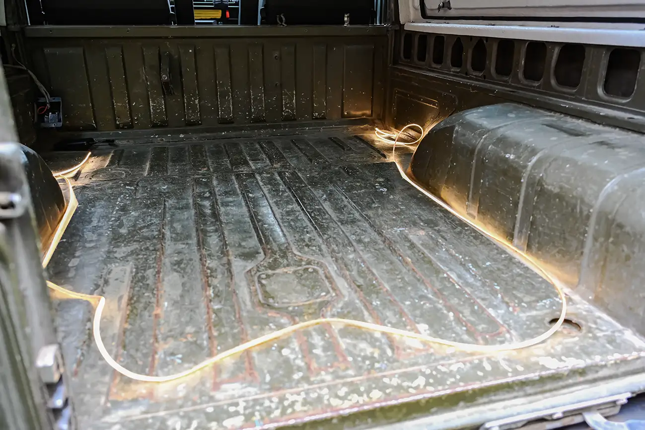 LED-Leuchtband im Camper