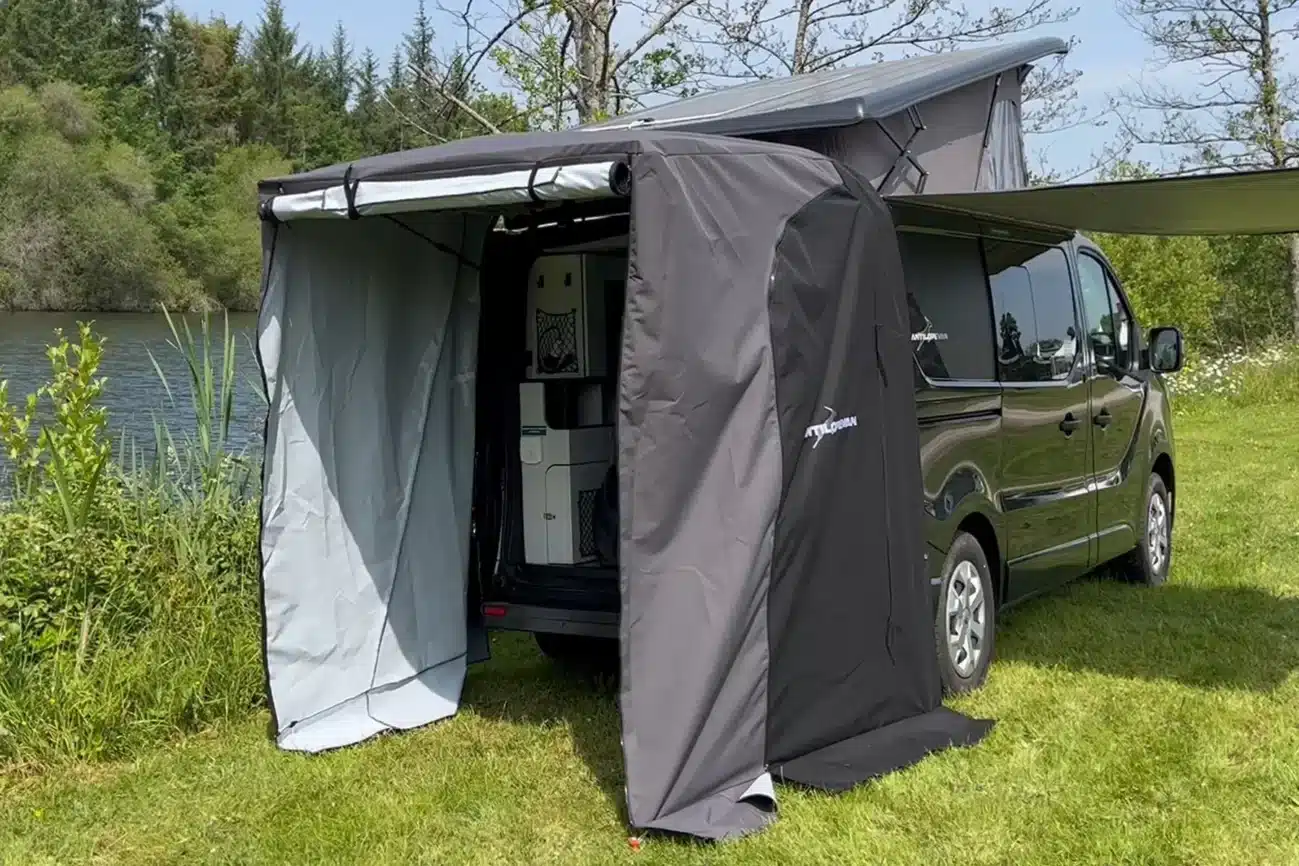 Heckzelt zur Erweiterung