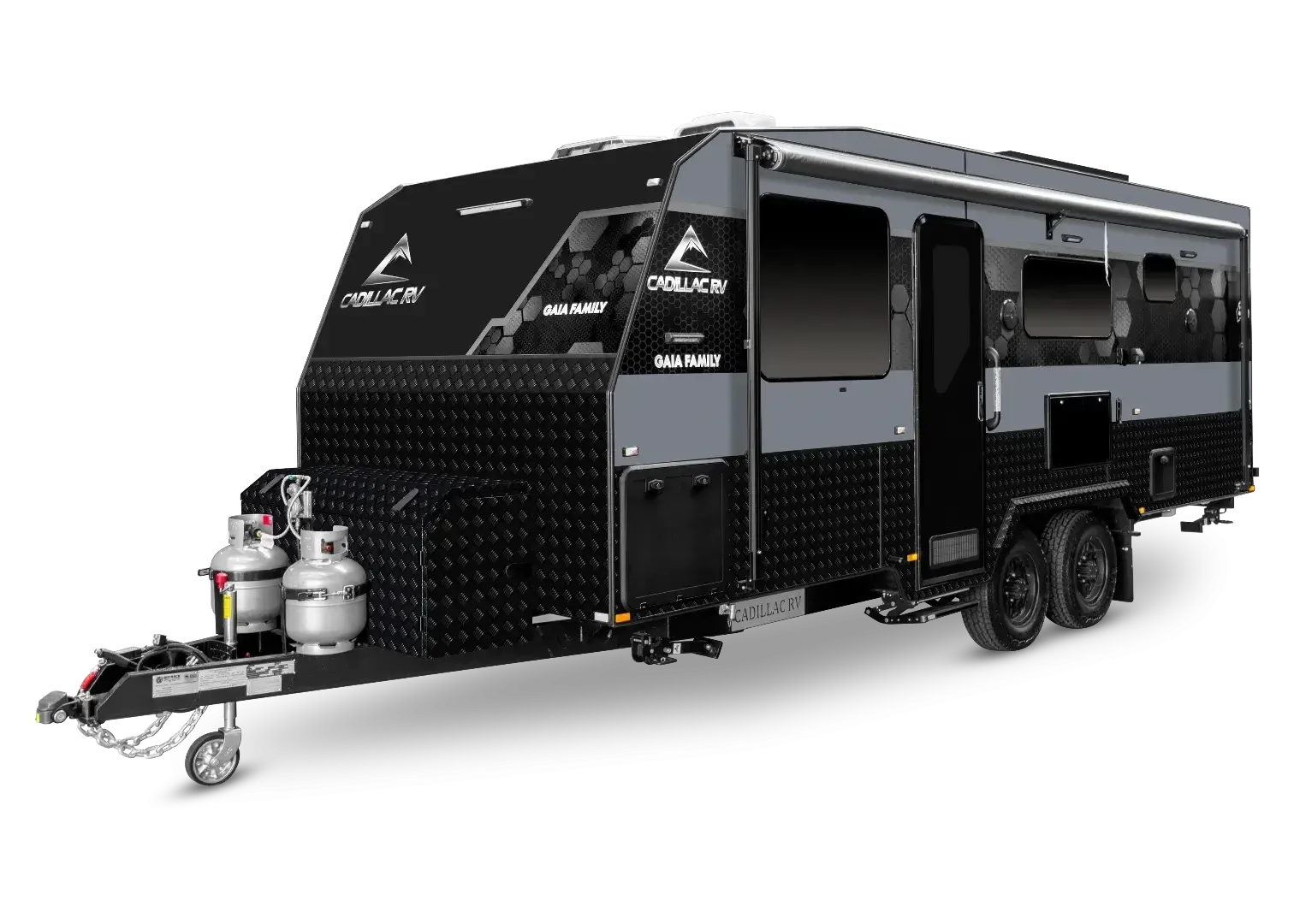 Cadillac RV 216 Gaia 2025 Modell, Offroad-Caravan mit Doppelachse und moderner Ausstattung