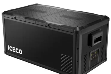 ICECO VL90PROD Kompressor-Kühlbox Dual Zone in schwarzem Gehäuse mit seitlichem Bedienfeld