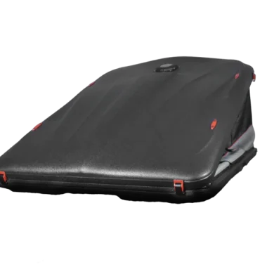 Geschlossenes James Baroud Odyssey L Magma Hartschalen-Dachzelt in der Farbvariante Magma