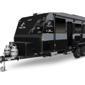 Cadillac Caravans Zeus Quad Bunk Wohnwagen mit Tandemachse, Gasflaschen und moderner Ausstattung