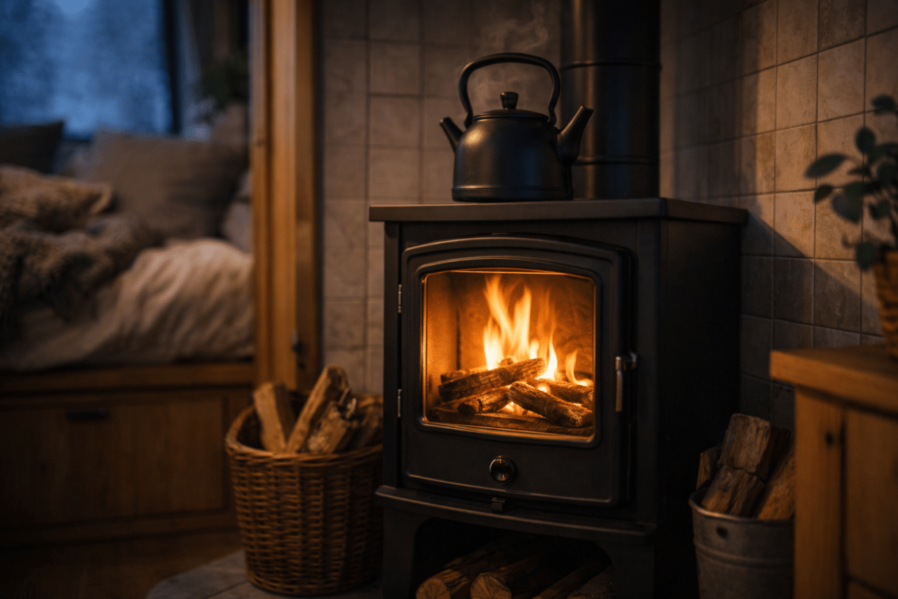 Holzofen im Campervan