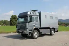 Exploryx Nyala Atego Expeditionsmobil auf Mercedes-Benz Atego für Langstrecken und Offroad-Einsätze