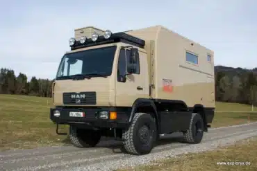 Exploryx Nyala MAN Expeditionsmobil Lkw auf MAN L2000 Chassis mit Offroad-Wohnaufbau