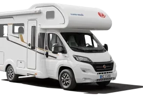 Eura Mobil Activa One Alkoven-Reisemobil auf Basis eines Fiat-Chassis, seitliche Ansicht