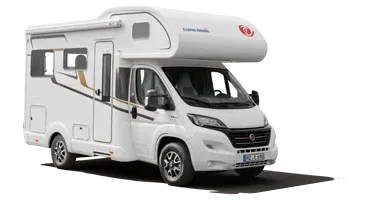 Eura Mobil Activa One Alkoven-Reisemobil auf Basis eines Fiat-Chassis, seitliche Ansicht