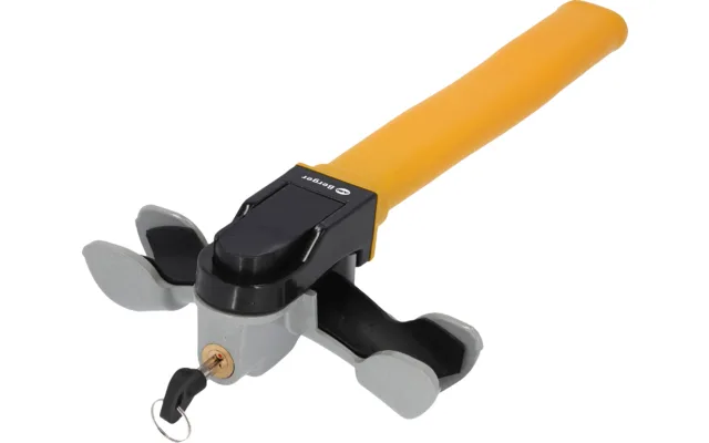 Berger Lenkradschloss mit gelbem Griff als Diebstahlschutz für Wohnmobile und Transporter