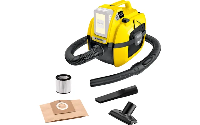 Kärcher WD 1 Compact Battery Akku-Mehrzwecksauger mit Zubehörteilen wie Filter, Saugdüsen und Staubbeutel