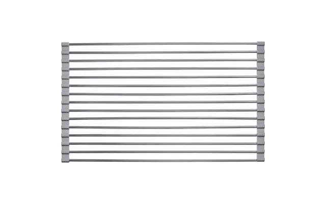 Westmark rollbare Abtropfmatte Home aus Edelstahl mit grauen Silikon-Enden