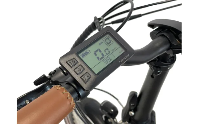 LCD-Display am Lenker des Blaupunkt Lotte Falt-E-Bikes mit Fahrdatenanzeige