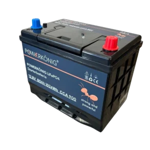 POWERKÖNIG LiFePO4 Starterbatterie 12,8V 80Ah für Camper und Wohnmobile