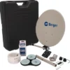 Berger Mobile Sat-Anlage Komplettset Single-LNB mit Koffer, Sat-Spiegel und Montagezubehör