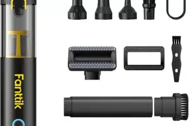 Fanttik Slim V8 Apex Akku-Handstaubsauger mit vielfältigem Zubehör-Set, optimal für Camper und Unterwegs-Einsätze.