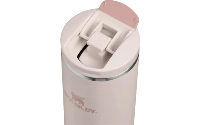 Stanley Aerolight Transit Flip Top Mug in Rose Quartz, Nahaufnahme des Deckels.
