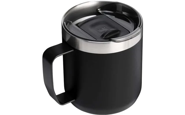 Stanley The Everyday Camp Mug 230 ml Black 2.0 mit schwarzer Edelstahloberfläche und spritzgeschütztem Tritan-Deckel