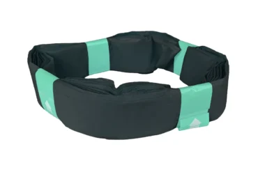 LooSeal Bio Folie PREMIUM Liner Produktfoto, schwarze Folie mit türkisfarbenen Markierungen, ringförmig angeordnet