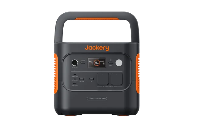 Jackery Explorer 2000 v2 Solargenerator mit Bedienfeld und Anschlüssen, tragbare Powerstation