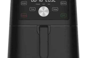 Instant Pot Vortex 3,8L Heißluftfritteuse in Schwarz mit digitalem Bedienfeld, geeignet für Camping und kleine Haushalte