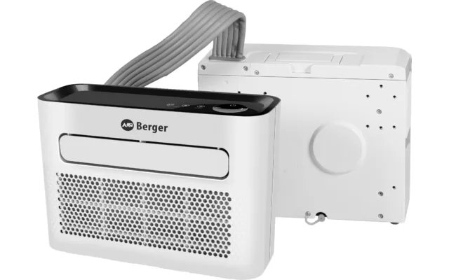 Berger Arktar Pro mobile Split-Klimaanlage bestehend aus Innen- und Außeneinheit, geeignet für Wohnmobil, Wohnwagen und Gartenhaus.