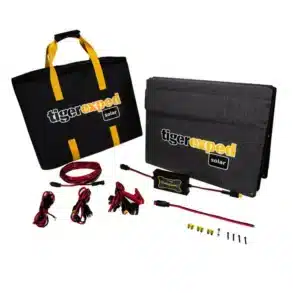 Faltbares Solarmodul big tiger Monsun Edition 160Wp mit Transporttasche, MPPT-Laderegler und Kabelsatz