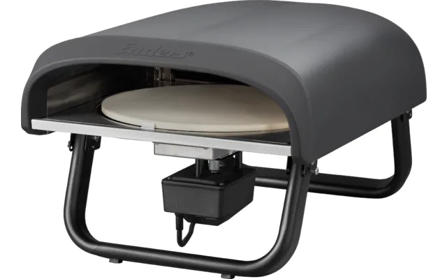 Enders Paco Rotate Pizzaofen mit rundem, rotierendem Cordierit-Pizzastein und einklappbaren Beinen, ideal für Camping.