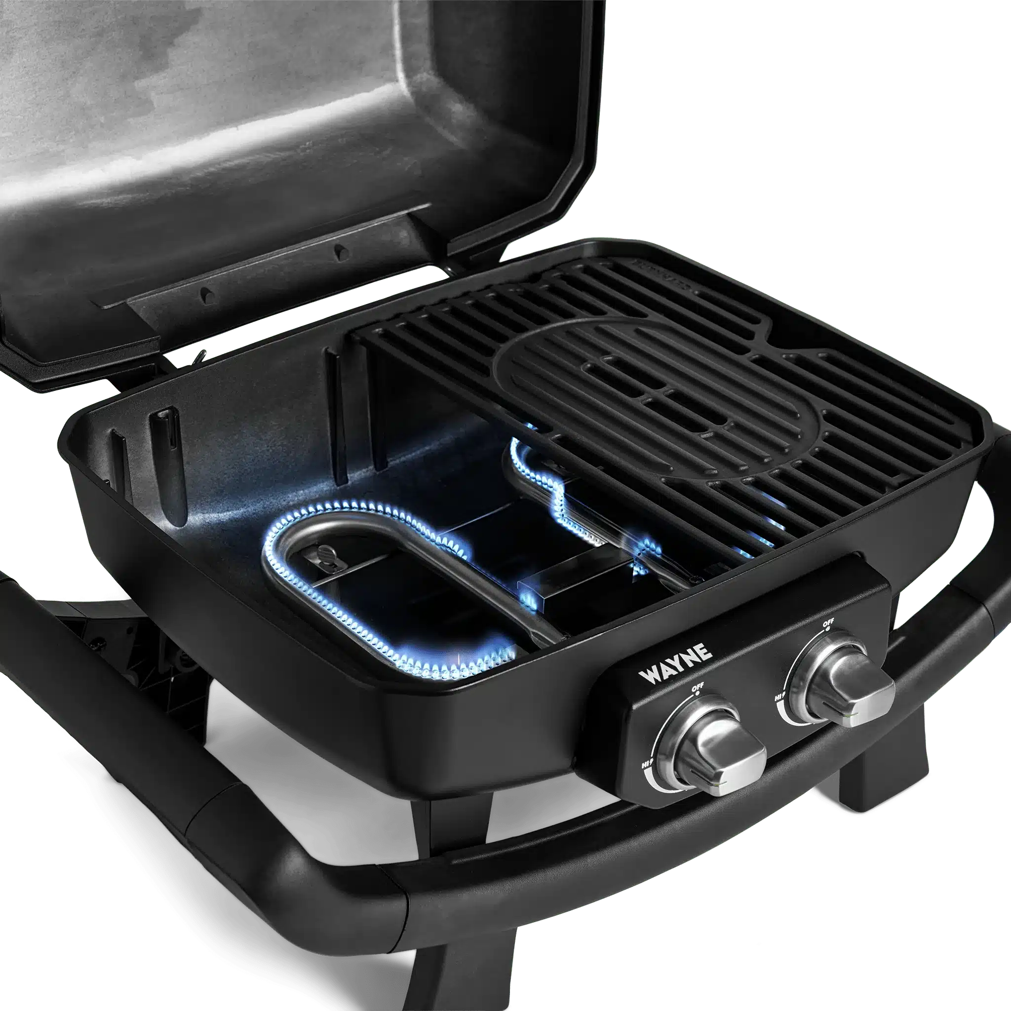 WAYNE Balkongrill 2-Brenner offen mit zwei Brennern und Grillrost