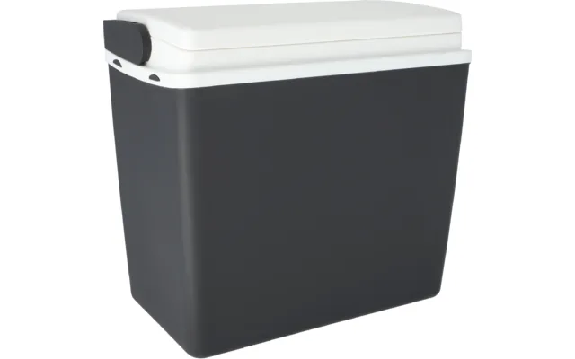Schwarze Berger P24 passive Kühlbox mit weißem Deckel und Tragegriff, Volumen 23 Liter