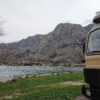 Wohnmobil an der Bucht von Kotor in Montenegro