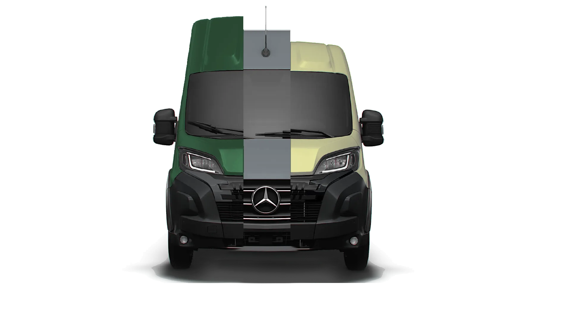 Vergleich der Transporter-Fronten als Basis für den modularen VAN-Jorn CUSTOM Campervan
