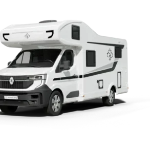 Weißes Ahorn Camp A 690 Alkoven-Reisemobil in der Seitenansicht