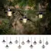 Barebones Edison Retro LED Lichterkette mit drei warm leuchtenden Lampen im Wald