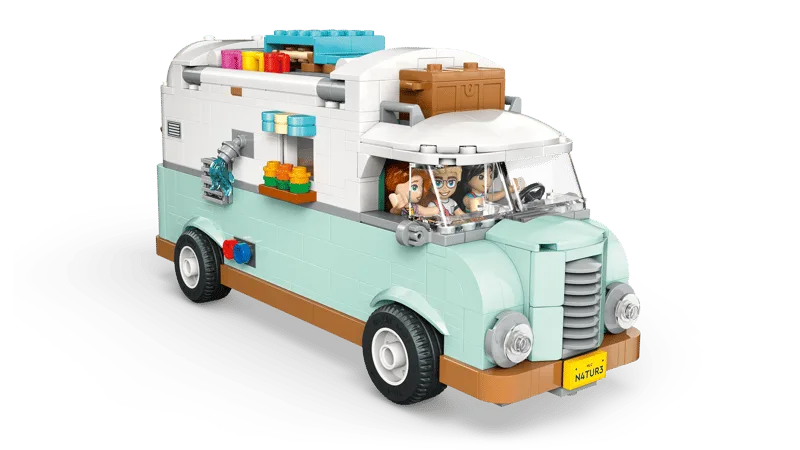 LEGO Friends Wohnmobil 42663 in Mintgrün und Weiß mit drei Spielfiguren