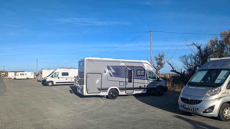 Freistehende Wohnmobil am Pointe d'Aiguillon